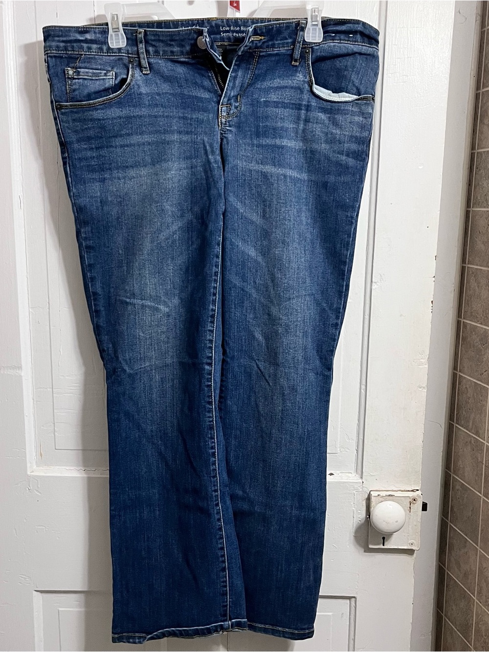 Boot Cut Women’s Jeans in Dark Blue Wash - Low Rise
